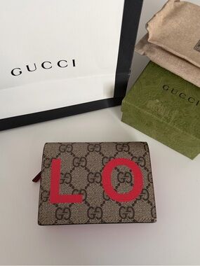 brand new gucci wallet red LOVE collection